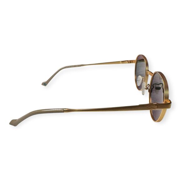 Zenni Retro Full-Frame‎ Round Fashion Eyeglasses Gold Gray main image 8